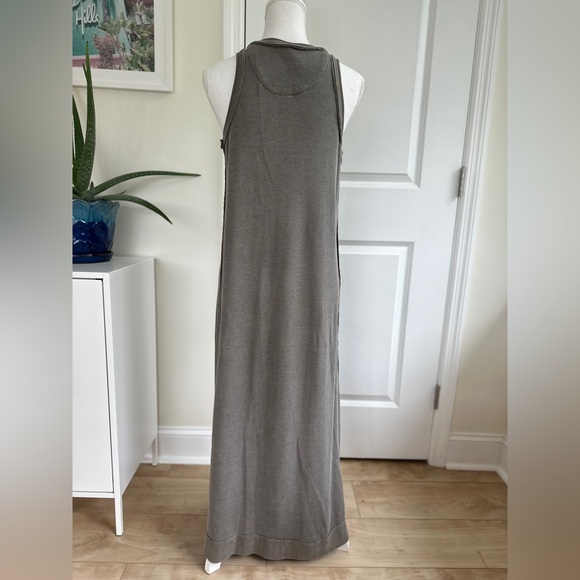 Casual greyish waffle Sleeveless Dress - Picture 5 of 11